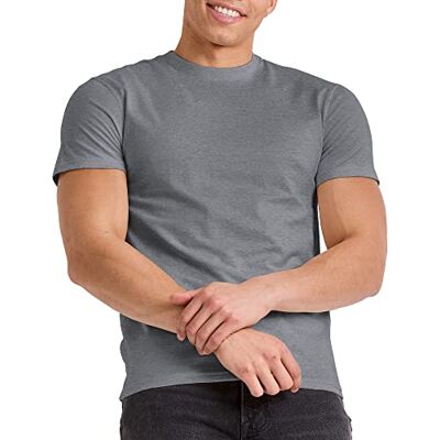 Hanes Herr originals lätt, rund hals, tri-blend t-shirt, Skiffertrimmer, S Hanes Herr originals lätt, rund hals, tri-blend t-shirt, Skiffertrimmer, S