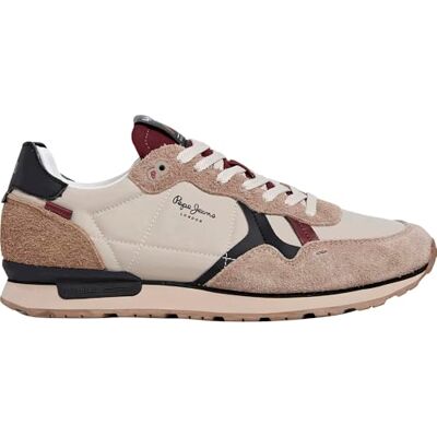 Pepe Jeans herr BRIT Flyer M Sneak, Brown (Dark Stone Beige), 6 UK, Brun mörk sten beige, 6 UK Pepe Jeans herr BRIT Flyer M Sneak, Brown (Dark Stone Beige), 6 UK, Brun mörk sten beige, 6 UK