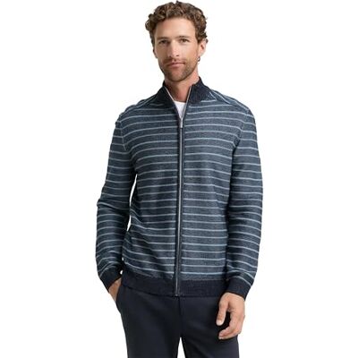 TOM TAILOR herrkofta, 39197 – Denim blå marinblå randig, S TOM TAILOR herrkofta, 39197 – Denim blå marinblå randig, S