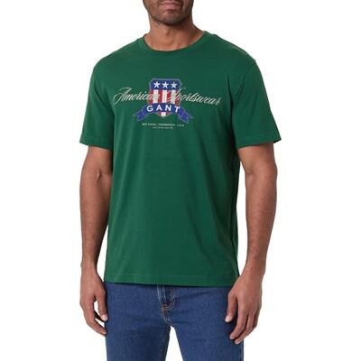 GANT Graphic SS T-shirt, Grön, 3XL GANT Graphic SS T-shirt, Grön, 3XL