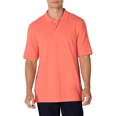Amazon Essentials mäns Regular-Fit bomull pikétröja (finns i stora och långa), korall orange, XX-Large Amazon Essentials mäns Regular-Fit bomull pikétröja (finns i stora och långa), korall orange, XX-Large