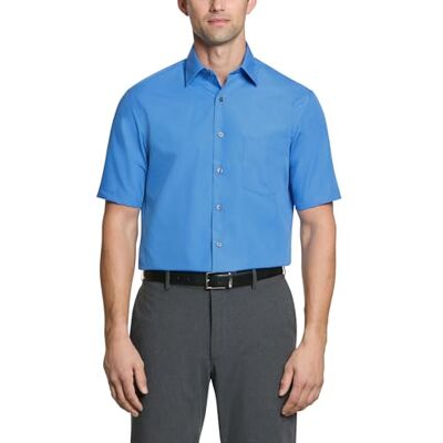 Van Heusen kortärmad herrskjorta normal passform poplin solid, Pacifico Van Heusen kortärmad herrskjorta normal passform poplin solid, Pacifico