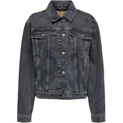 ONLY Onlharper Ls Boxy DNM JKT SIK Noos, Tvättad svart, x_l ONLY Onlharper Ls Boxy DNM JKT SIK Noos, Tvättad svart, x_l