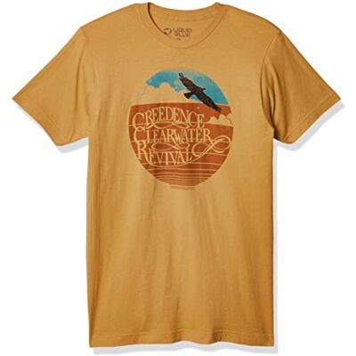 Liquid Blue Creedence Clearwater Revival Green River T-shirt, Senap, S Liquid Blue Creedence Clearwater Revival Green River T-shirt, Senap, S