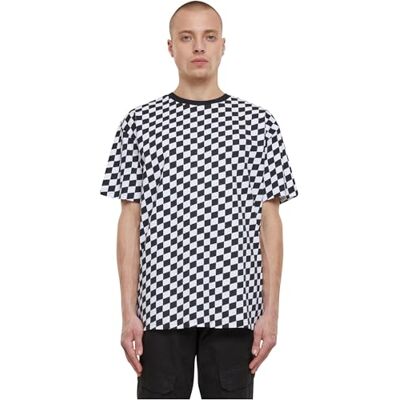 Urban Classics Herr Oversized Check Tee, Blackcheck, L Urban Classics Herr Oversized Check Tee, Blackcheck, L