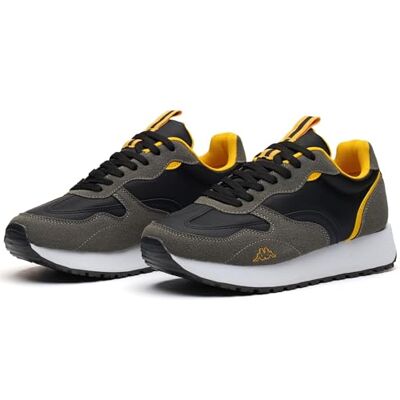 Kappa ARVIKA Sneaker-logotyp, herrskor, grå granit-svart, kol, 46 EU Kappa ARVIKA Sneaker-logotyp, herrskor, grå granit-svart, kol, 46 EU