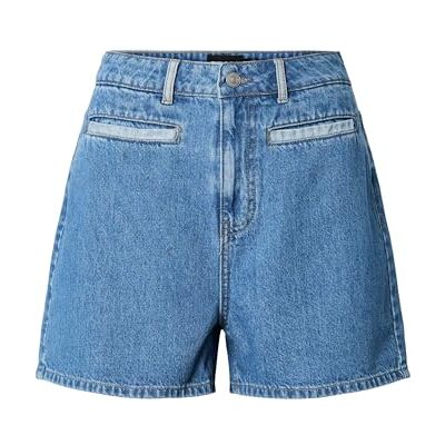 PIECES Pcfie Mw lapptäcke denim shorts, Mörkblå denim, XS PIECES Pcfie Mw lapptäcke denim shorts, Mörkblå denim, XS