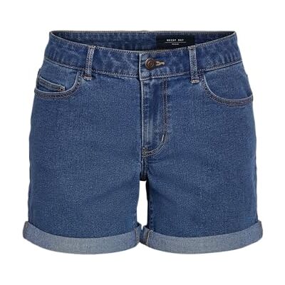 NOISY MAY Nmdebby Nw smala shorts Vi518Mb Noos, Mellanblå denim, XS NOISY MAY Nmdebby Nw smala shorts Vi518Mb Noos, Mellanblå denim, XS