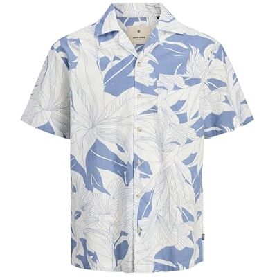 JACK & JONES Jprblubahamas Print Resort S/S skjorta, Tyst harbor, XXL JACK & JONES Jprblubahamas Print Resort S/S skjorta, Tyst harbor, XXL