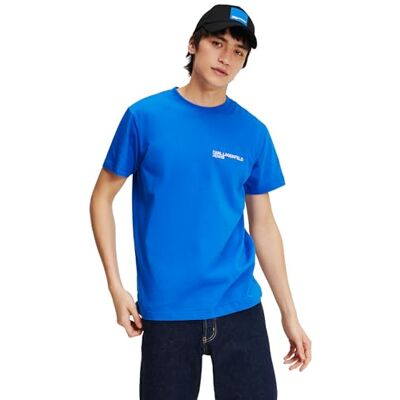KARL LAGERFELD JEANS , Herr, Slim Kortärm Essential Logo T-Shirt, Slim Fit, Blå, M KARL LAGERFELD JEANS , Herr, Slim Kortärm Essential Logo T-Shirt, Slim Fit, Blå, M