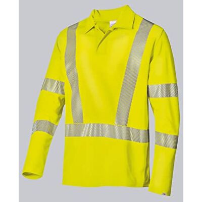 BP 2133-261-86-2XL tygblandning långärmad unisex-poloskjorta, polokrage med dolt tryckknappband, 50% bomull/50% polyester, krigelb, 2XL storlek BP 2133-261-86-2XL tygblandning långärmad unisex-poloskjorta, polokrage med dolt tryckknappband, 50% bomull/50% polyester, krigelb, 2XL storlek