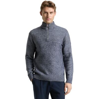 TOM TAILOR herrtröja, 36980 – Navy Melange White Core, L TOM TAILOR herrtröja, 36980 – Navy Melange White Core, L