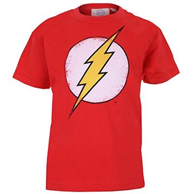 DC Comics pojkar sliten Flash logo långärmad tröja DC Comics pojkar sliten Flash logo långärmad tröja