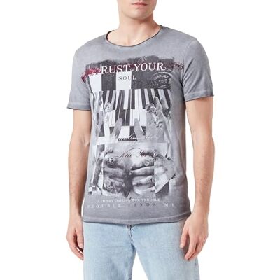 KEY LARGO KEYLARGO Män T-shirts MT Circle of Life Round, Silver (1107), S KEY LARGO KEYLARGO Män T-shirts MT Circle of Life Round, Silver (1107), S