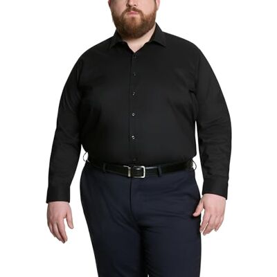 Kenneth Cole Unlisted by herrklänning skjorta slim fit solid klassisk skjorta, svart, 43 cm Hals 89 cm- 91 cm Ärmel Kenneth Cole Unlisted by herrklänning skjorta slim fit solid klassisk skjorta, svart, 43 cm Hals 89 cm- 91 cm Ärmel