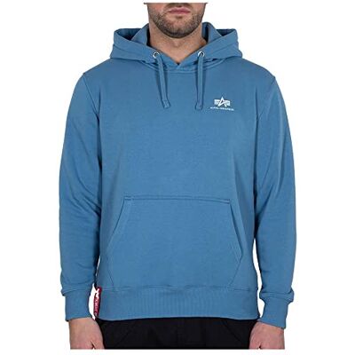 Alpha Industries Basic Hoody Small Logo Hooded Sweat för män Airforce Blue Alpha Industries Basic Hoody Small Logo Hooded Sweat för män Airforce Blue