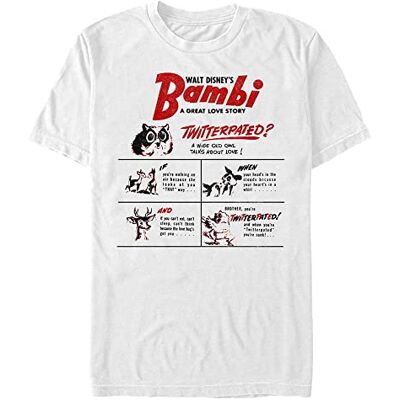 Disney Unisex Bambi-Twitterpated Organic Short Sleeve t-shirt, vit, S, Vit, S Disney Unisex Bambi-Twitterpated Organic Short Sleeve t-shirt, vit, S, Vit, S