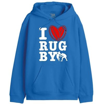 REPUBLIC OF CALIFORNIA "I Love Rugby" UXREPCZSW027 Sweatshirt för män, kunglig, storlek XS, Kunglig, XS REPUBLIC OF CALIFORNIA "I Love Rugby" UXREPCZSW027 Sweatshirt för män, kunglig, storlek XS, Kunglig, XS