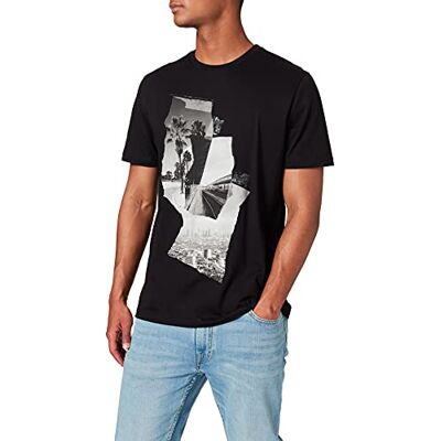 7 For All Mankind Herr Graphic Tee Photo Patch svart T-shirt, svart, S 7 For All Mankind Herr Graphic Tee Photo Patch svart T-shirt, svart, S