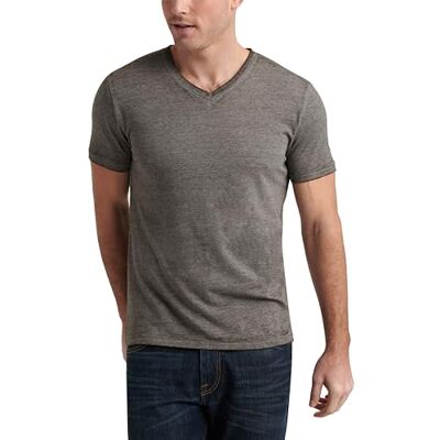 Lucky Brand Venice Burnout T-shirt med v-hals för män, Kolsvart, M Lucky Brand Venice Burnout T-shirt med v-hals för män, Kolsvart, M
