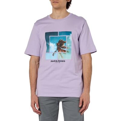 JACK & JONES JJCELLOX Tee SS Crew Neck, Lila ros, L JACK & JONES JJCELLOX Tee SS Crew Neck, Lila ros, L