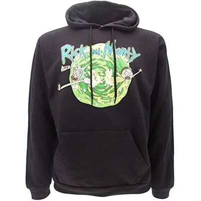 RICK And MORTY - CID Rick And Morty som drunknar vuxen simma original officiell huvtröja, Svart, XXL RICK And MORTY - CID Rick And Morty som drunknar vuxen simma original officiell huvtröja, Svart, XXL