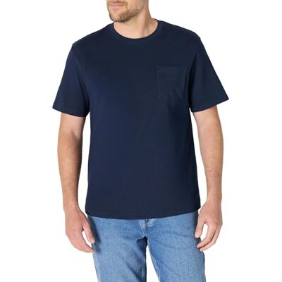 Amazon Essentials mäns t-shirt med avslappnad passform tungvikt bomull ficka, Marinblått Xsp, L Amazon Essentials mäns t-shirt med avslappnad passform tungvikt bomull ficka, Marinblått Xsp, L