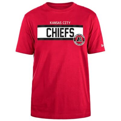 Kansas City Chiefs New Era keps NFL normal t-shirt hög densitet bläck screentryck front grafik original lag färg unisex röd Kansas City Chiefs New Era keps NFL normal t-shirt hög densitet bläck screentryck front grafik original lag färg unisex röd