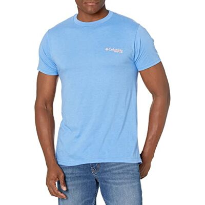 Columbia Herr grafisk t-shirt, Super Blue Heather/bäver, L Columbia Herr grafisk t-shirt, Super Blue Heather/bäver, L