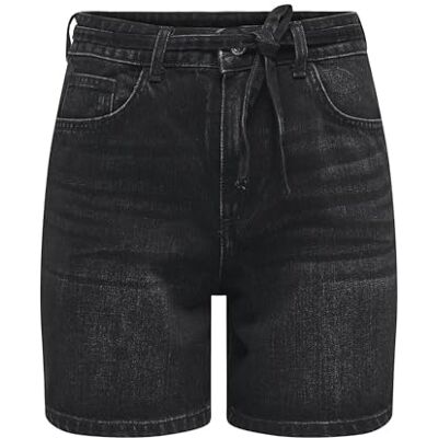 ONLY Onlgianna Mw Belted shorts Azg DNM Noos, Tvättad svart, 3XL ONLY Onlgianna Mw Belted shorts Azg DNM Noos, Tvättad svart, 3XL
