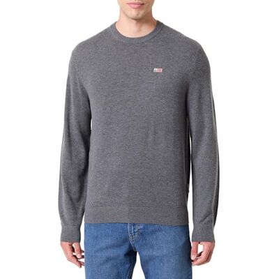 Napapijri Donori Crew Neck Sweater för män, Mörkgrå, L Napapijri Donori Crew Neck Sweater för män, Mörkgrå, L