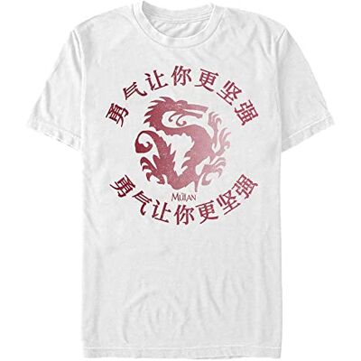 Disney Unisex Mulan Courage Organic kortärmad T-shirt, Vit, XXL Disney Unisex Mulan Courage Organic kortärmad T-shirt, Vit, XXL