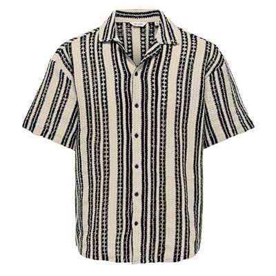 Only & Sons Onsdani Crochet Ss Shirt, Molndansare, XXL Only & Sons Onsdani Crochet Ss Shirt, Molndansare, XXL
