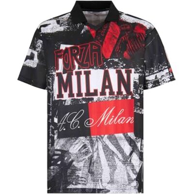 A.C. Milan T-shirt ftblNRGY+ retro stil fotbollströja officiell produkt vuxen XXL, Röd, XXL A.C. Milan T-shirt ftblNRGY+ retro stil fotbollströja officiell produkt vuxen XXL, Röd, XXL