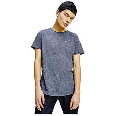 Tommy Jeans herr S/S stickade toppar, Twilight Navy, 3XL Tommy Jeans herr S/S stickade toppar, Twilight Navy, 3XL