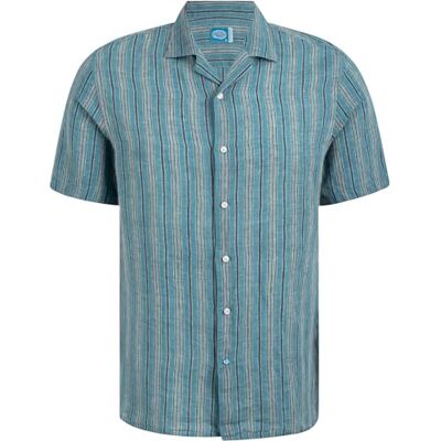 Panareha Hawaiian Aloha-skjorta i linne för män BOUZNIKA Blå (S) Panareha Hawaiian Aloha-skjorta i linne för män BOUZNIKA Blå (S)