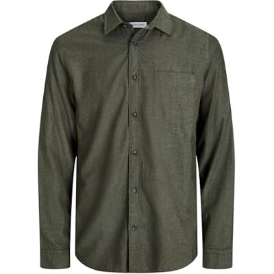 JACK & JONES Jjeclassic Melange skjorta L/S Sn Pls – plus storlek, Russin, 5XL JACK & JONES Jjeclassic Melange skjorta L/S Sn Pls – plus storlek, Russin, 5XL