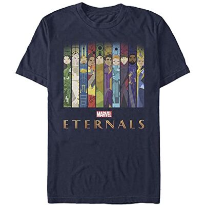 Marvel Unisex The Eternals Vertical Boxups Organic kortärmad T-shirt, marinblå, XXL Marvel Unisex The Eternals Vertical Boxups Organic kortärmad T-shirt, marinblå, XXL