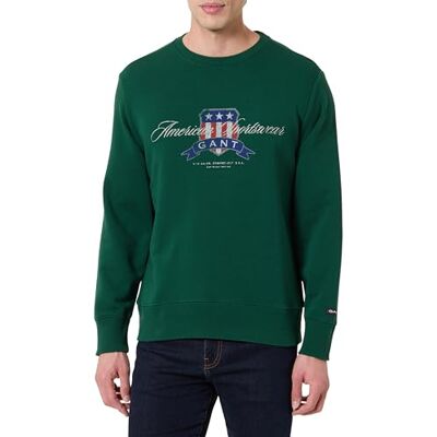 GANT Graphic Sweat C-Neck, Skogsgrön, M GANT Graphic Sweat C-Neck, Skogsgrön, M