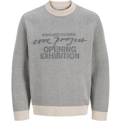 JACK & JONES Jcoscope, stickad jacquard, crew neck, Regnig dag, M JACK & JONES Jcoscope, stickad jacquard, crew neck, Regnig dag, M