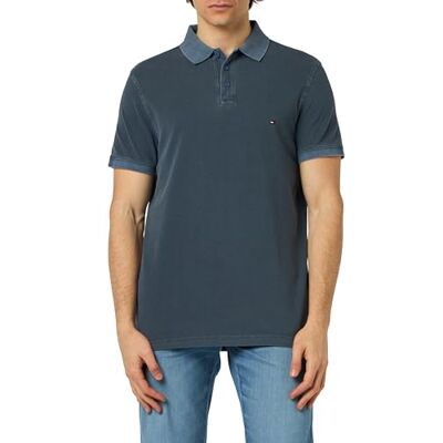 Tommy Hilfiger herr plagg färg reg polo S/S pikétröjor, blå, L, Bleknar indigo, L Tommy Hilfiger herr plagg färg reg polo S/S pikétröjor, blå, L, Bleknar indigo, L