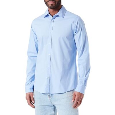 Scotch & Soda Essential Poplin-skjorta för män, Ocean Mist 4133, S Scotch & Soda Essential Poplin-skjorta för män, Ocean Mist 4133, S
