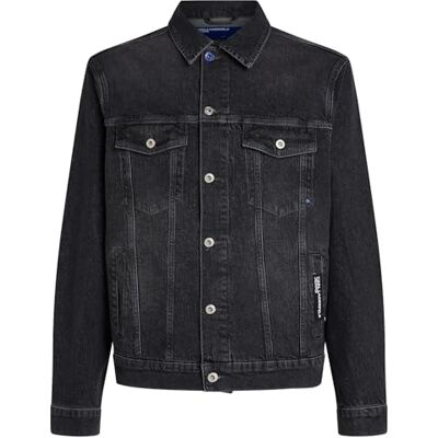KARL LAGERFELD JEANS , Herr, Vanlig Jeansjacka, Vanlig Fit, Grå, S KARL LAGERFELD JEANS , Herr, Vanlig Jeansjacka, Vanlig Fit, Grå, S