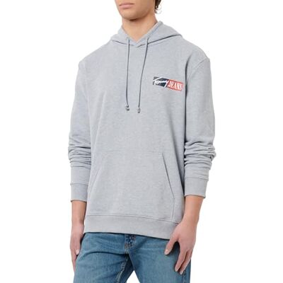 Tommy Jeans herr TJM REG ENTRY GRAPHIC huvtröja EXT DM0DM20257 pullover huvtröja, grå (grå Htr), XS, Grå (grå Htr), XS Tommy Jeans herr TJM REG ENTRY GRAPHIC huvtröja EXT DM0DM20257 pullover huvtröja, grå (grå Htr), XS, Grå (grå Htr), XS