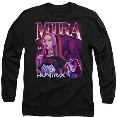 KPop Demon Hunters K-Pop Demon Hunters Huntrix Huntr/X Mira Bootleg Long Sleeve T-Shirt, Svart, S Unisex Vuxen KPop Demon Hunters K-Pop Demon Hunters Huntrix Huntr/X Mira Bootleg Long Sleeve T-Shirt, Svart, S Unisex Vuxen