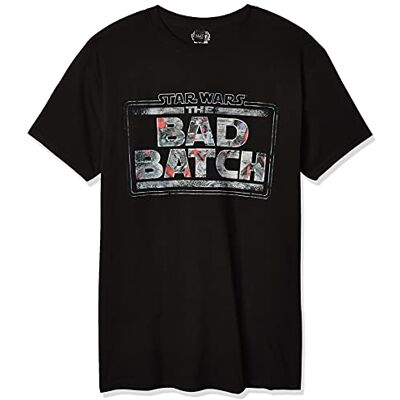 Star Wars T-shirt med titellogotyp för män, Svart, L Star Wars T-shirt med titellogotyp för män, Svart, L