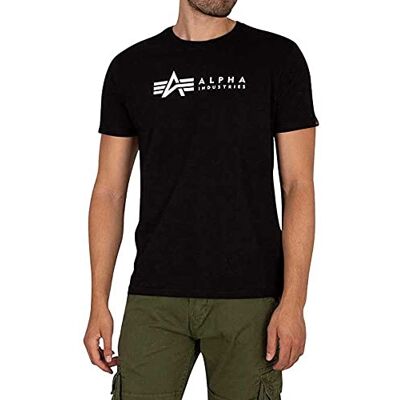 Alpha Industries Alpha Label T 2-pack T-shirt för herrar Black Alpha Industries Alpha Label T 2-pack T-shirt för herrar Black