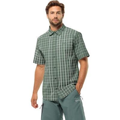 Jack Wolfskin Norbo S/S Skjorta M Klä upp, Hedge Green Checks, Herr, Hedge Green Checks, M Jack Wolfskin Norbo S/S Skjorta M Klä upp, Hedge Green Checks, Herr, Hedge Green Checks, M