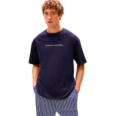 Tommy Hilfiger herr SS TEE CONT. LOGO UM0UM03685 S/S t-shirt, blå, XL, Blå (ökenhimmel), XL Tommy Hilfiger herr SS TEE CONT. LOGO UM0UM03685 S/S t-shirt, blå, XL, Blå (ökenhimmel), XL