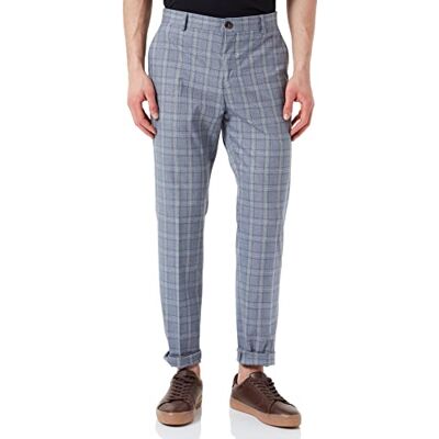 SELECTED HOMME SELECTED FEMME Slhslim-timelogan Blu SND Chk TRS B Noos herrbyxor, Ljusblå/kontroller: sand, 64 SELECTED HOMME SELECTED FEMME Slhslim-timelogan Blu SND Chk TRS B Noos herrbyxor, Ljusblå/kontroller: sand, 64